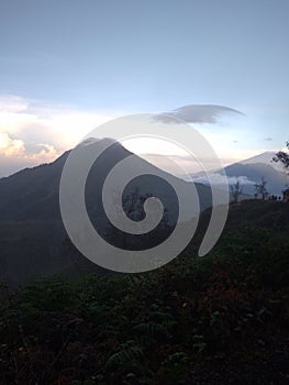 Ijencrater bluefire eastjava mount cloudy photo